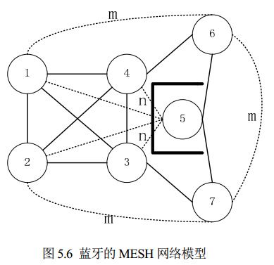 图 5.6 蓝牙的 MESH 网络模型